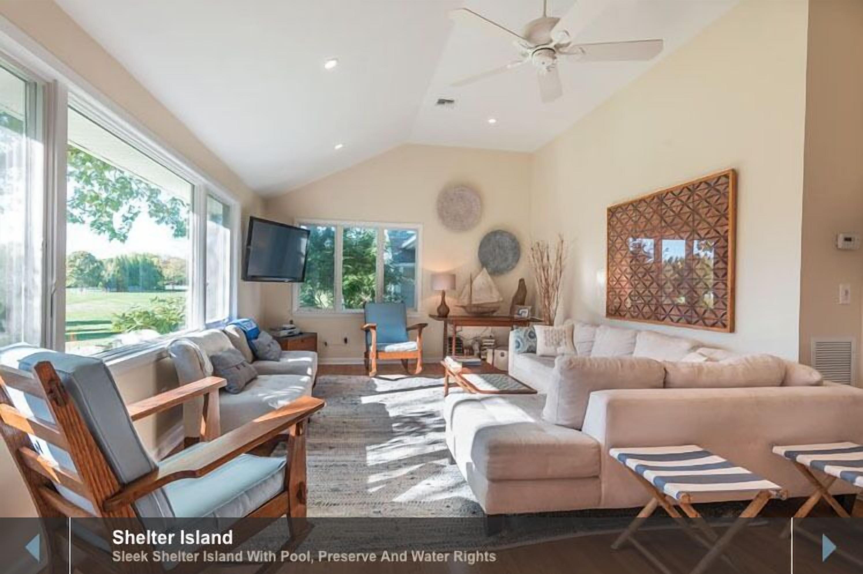 Sleek Shelter Island With Pool, Preserve And Water Rights: