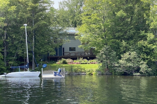 View from Jobs Creek, stone steps on right lead down to shallow water