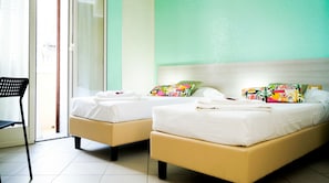 Desk, free WiFi, bed sheets