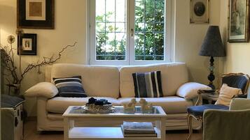 Smart TV, caminetto, tavolo da calcetto, libri