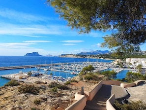 Moraira marina, part of the lovely coastal walk from Villa Fleur