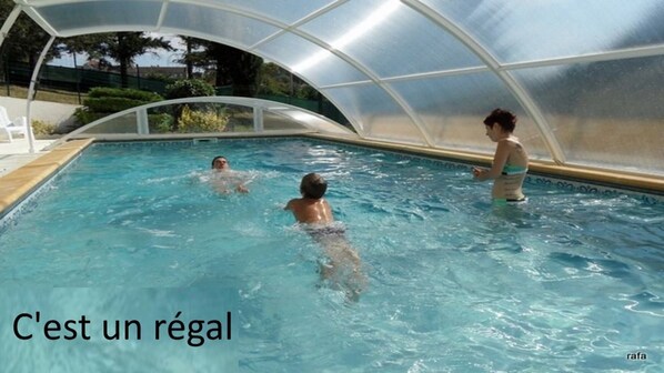Piscina externa, piscina aquecida