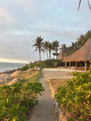 Property grounds - Secluded Beachfront Sanctuary w/ Epic Sunsets & Palapa Lounge (Higuera Blanca)