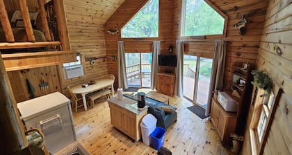Evergreen Lodge,Waterfront Log Cabin,Wolf River,Partridge Lake,Fremont,Wisconsin