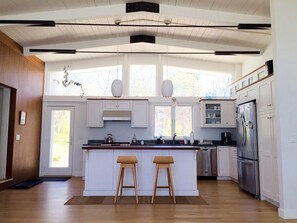 Fridge, microwave, oven, stovetop - Spectacular Waterfront Home! Privacy, A/C, VIEWS! Direct beach access! (Wellfleet)