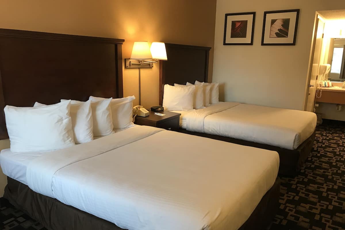 Standard Room, 2 Queen Beds, Non Smoking | Blackout drapes, iron/ironing board, rollaway beds, free WiFi
