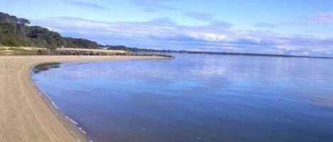 Beach nearby, sun-loungers