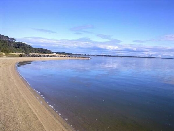 Beach nearby, sun-loungers
