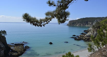 Sea View, 3 Rooms with Terrace, 200m MORGAT Beach