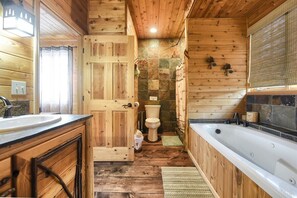 Baignoire, baignoire à remous, serviettes fournies