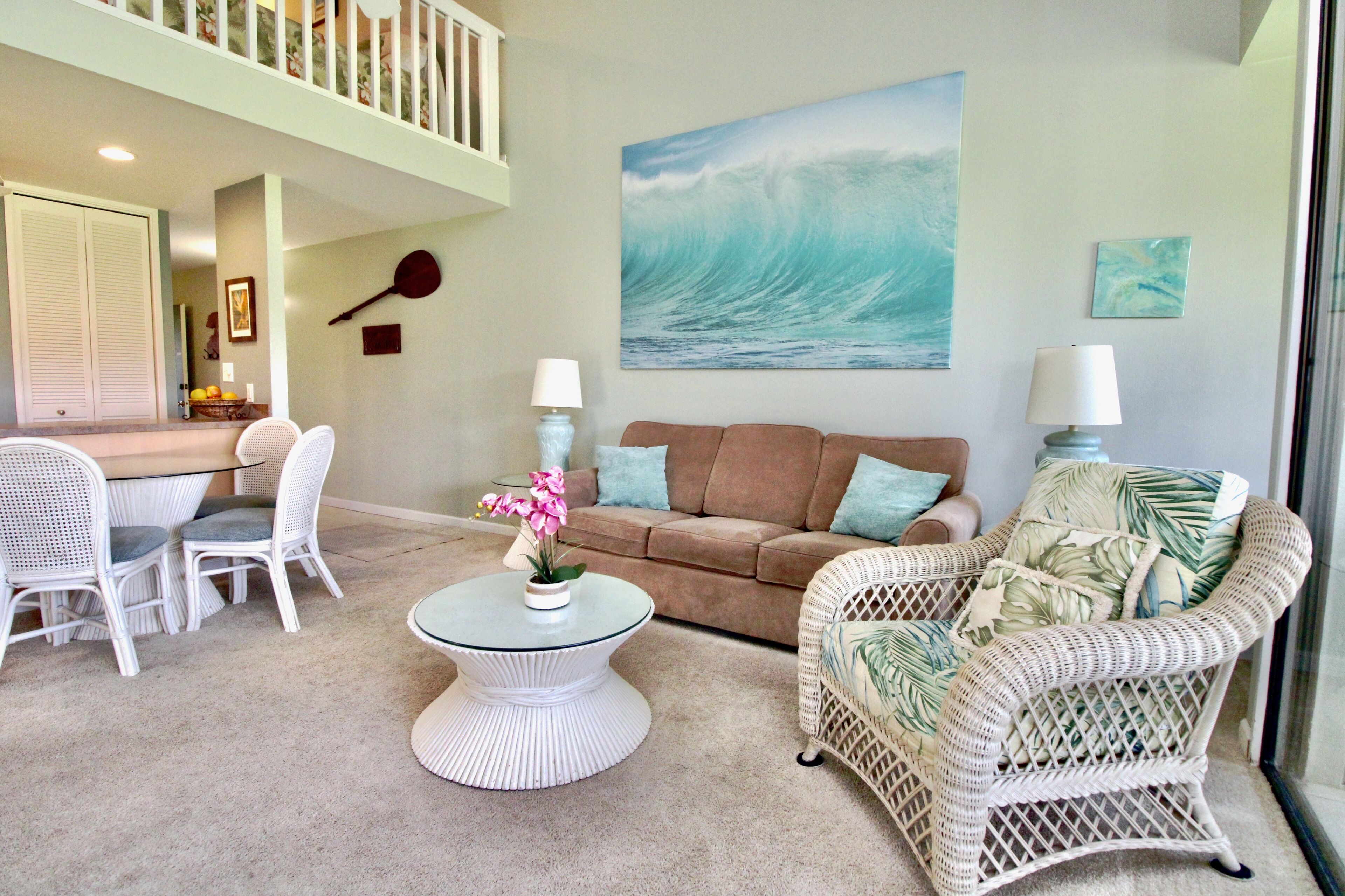 Beautiful 2nd Floor Condo W/ New  Split Ac!!  Wifi, Mountain & Golf Course Views - Punalu'u Beach Park