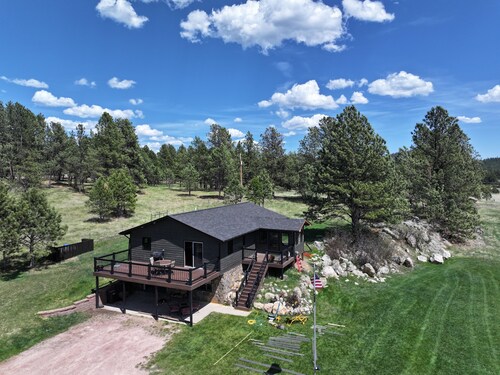 Quiet country location on 5 acres -enjoy the beautiful evenings while you relax.