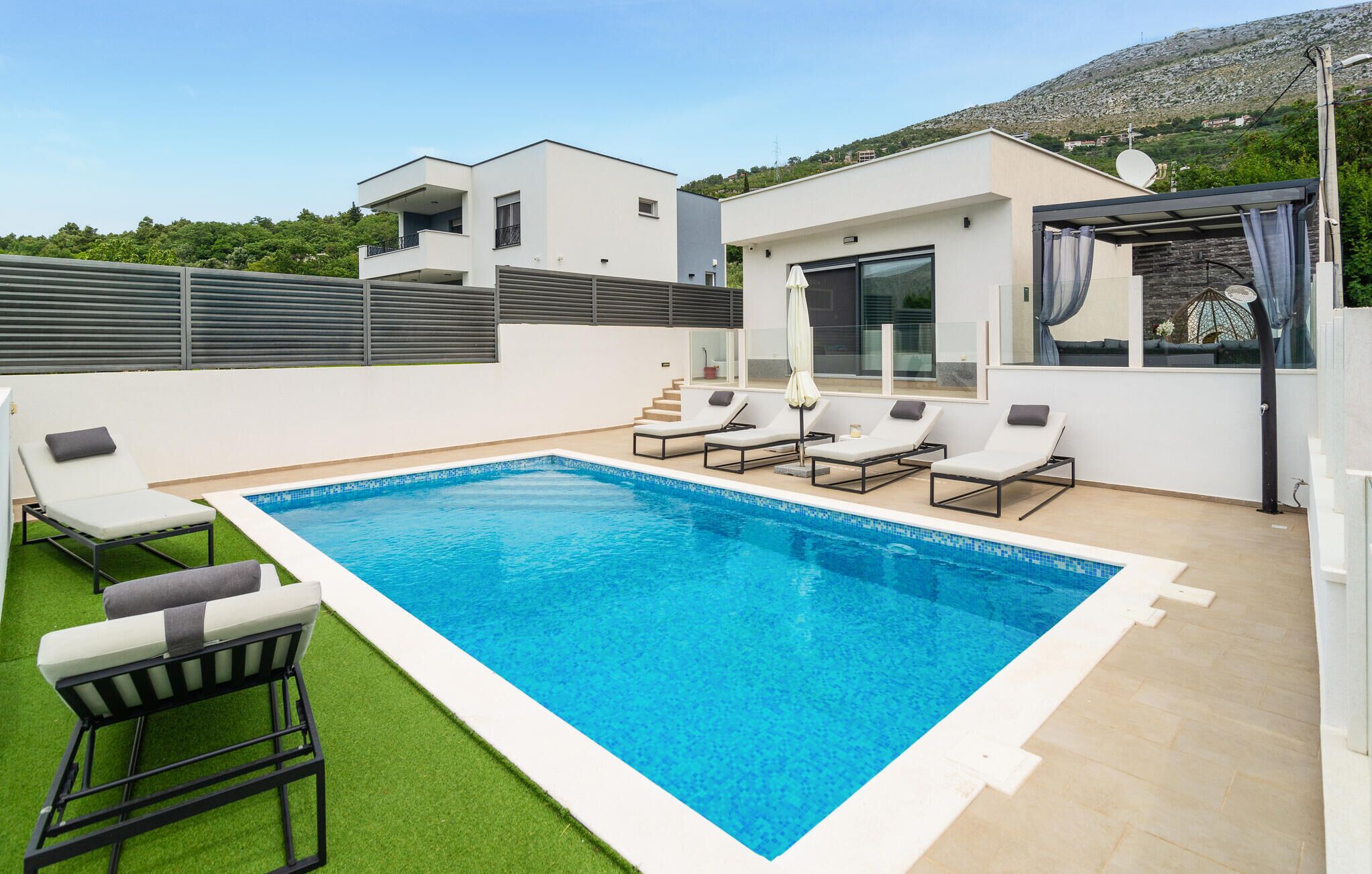 A heated pool