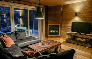 TV, fireplace, DVD player