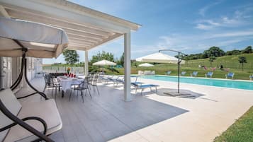 Außenpool, Liegestühle