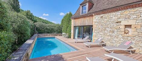 A heated pool
