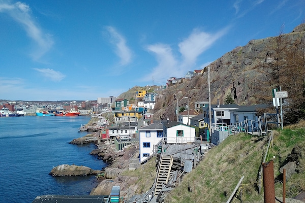 looking towards the City from end of street