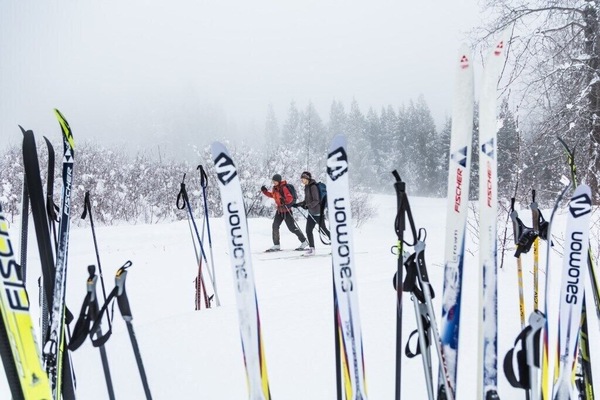 Just a few glides to cross country skiing