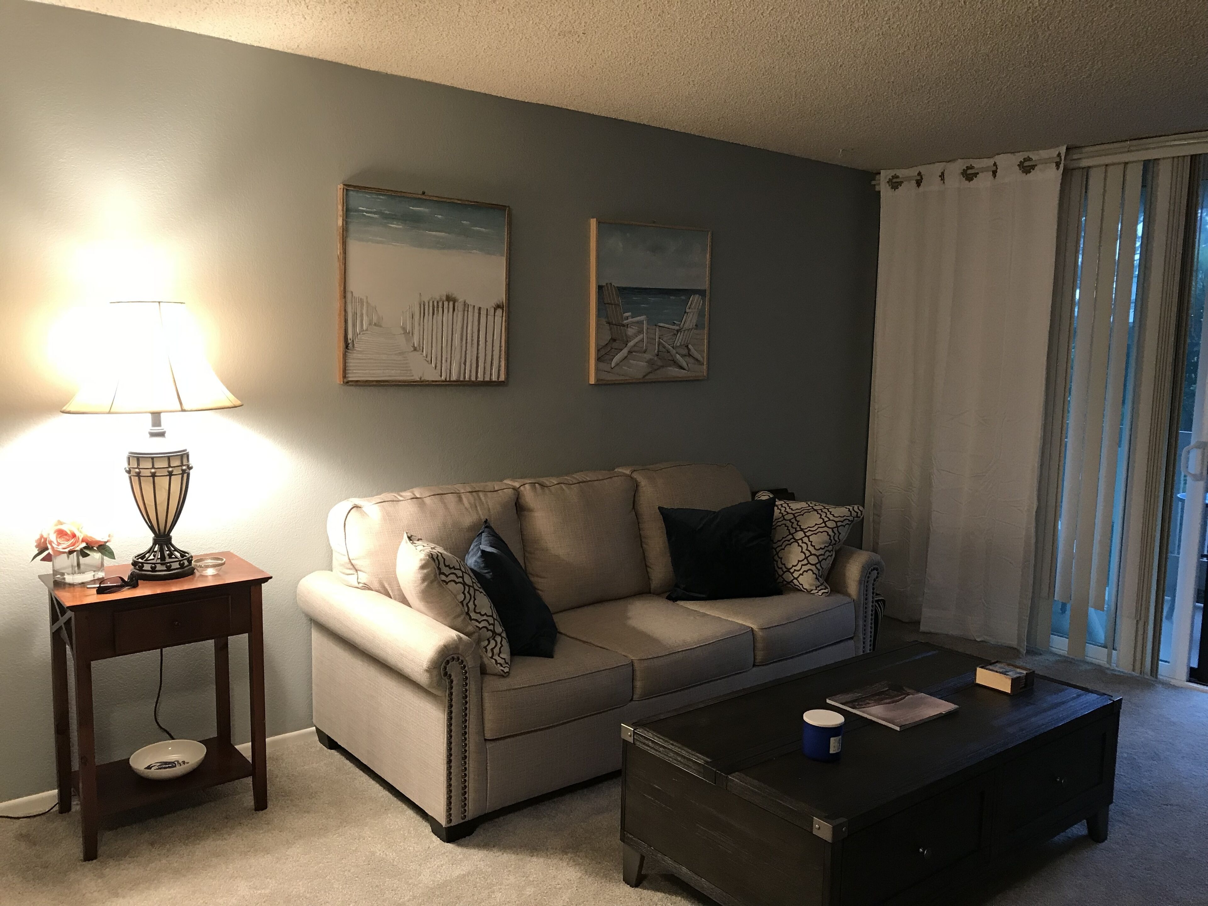 Oceanside beach front resort style grounds