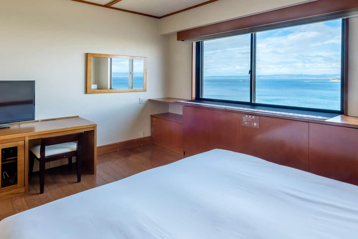 double room "akatsuki" a shower-stall ocean-view non smoking | 1 bedroom, in-room safe, desk, free wifi