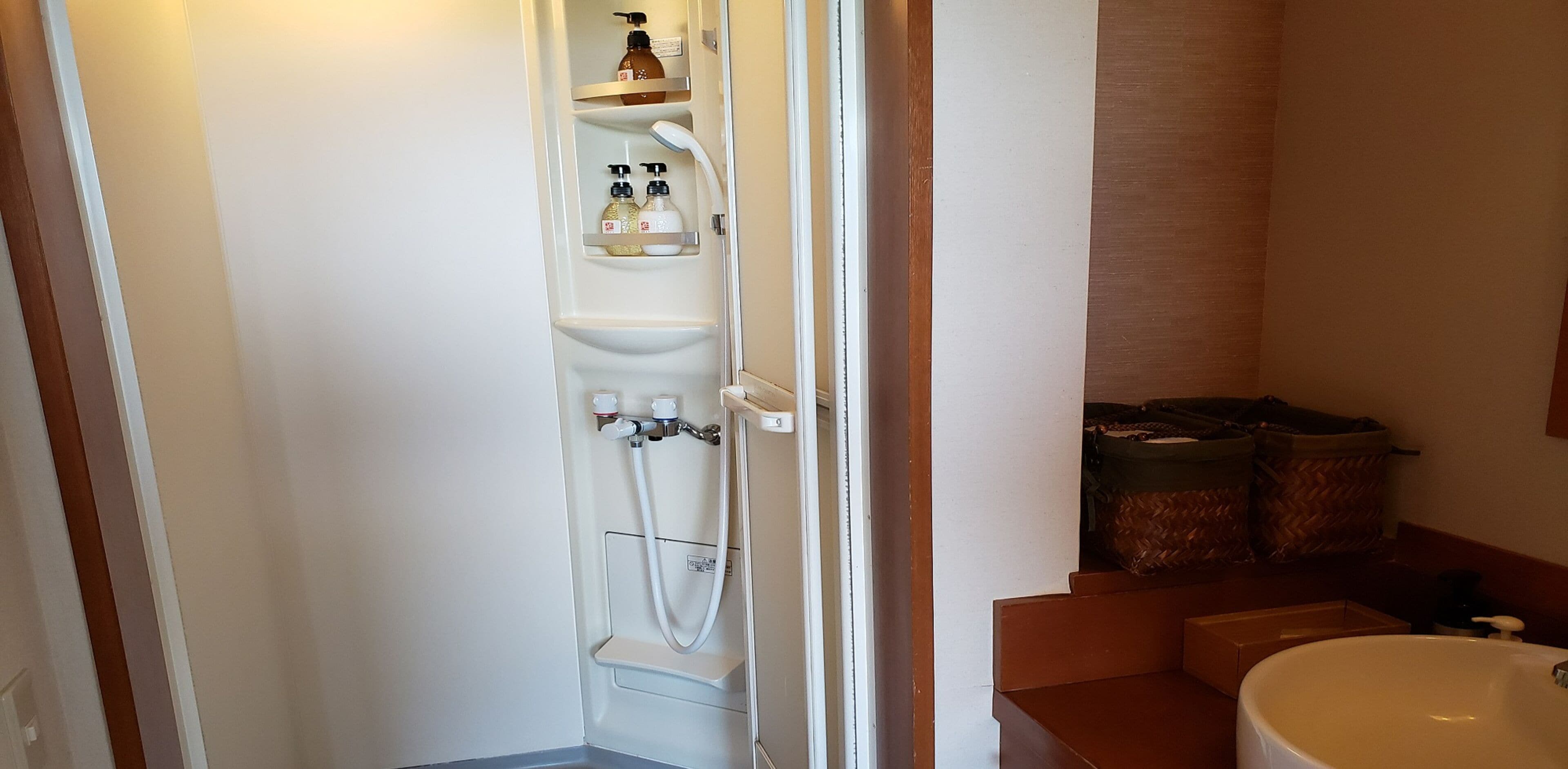 double room "akatsuki" a shower-stall ocean-view non smoking | bathroom | separate bathtub and shower, spring water bathtub, free toiletries