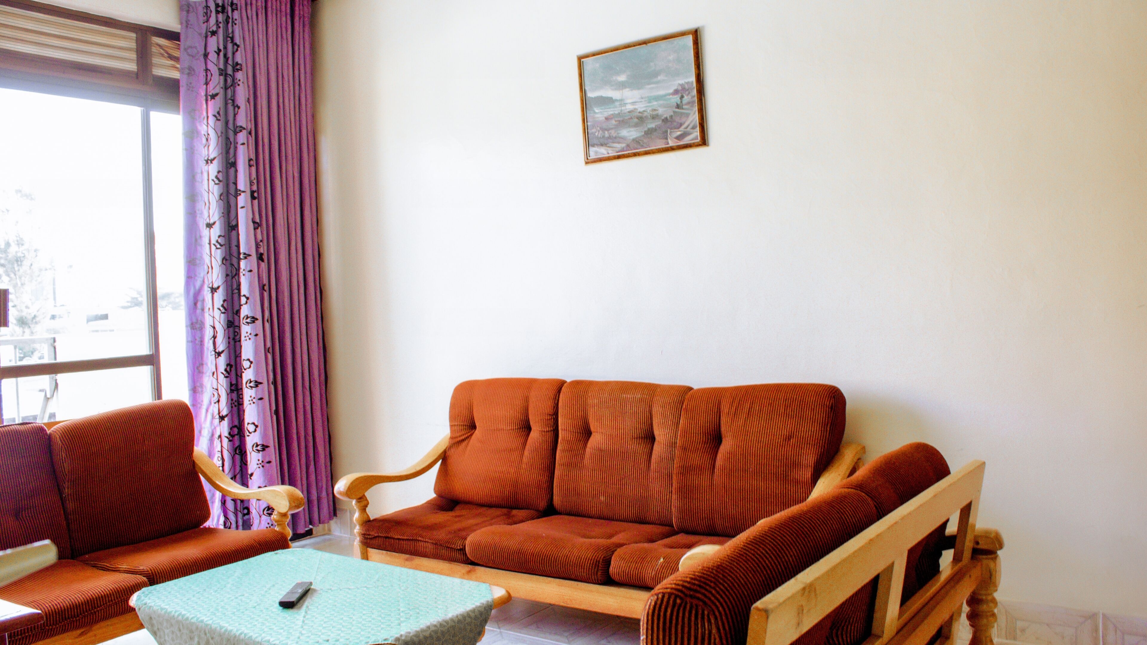 apartment | living area | 32-inch tv with cable channels