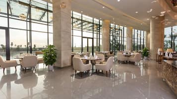 Breakfast, lunch, dinner served; local and international cuisine