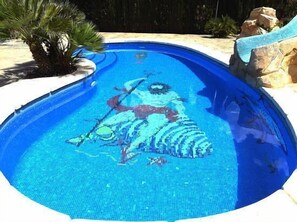 Outdoor pool - Self catering Casita de montaña con piscina for 4 people (Yecla)