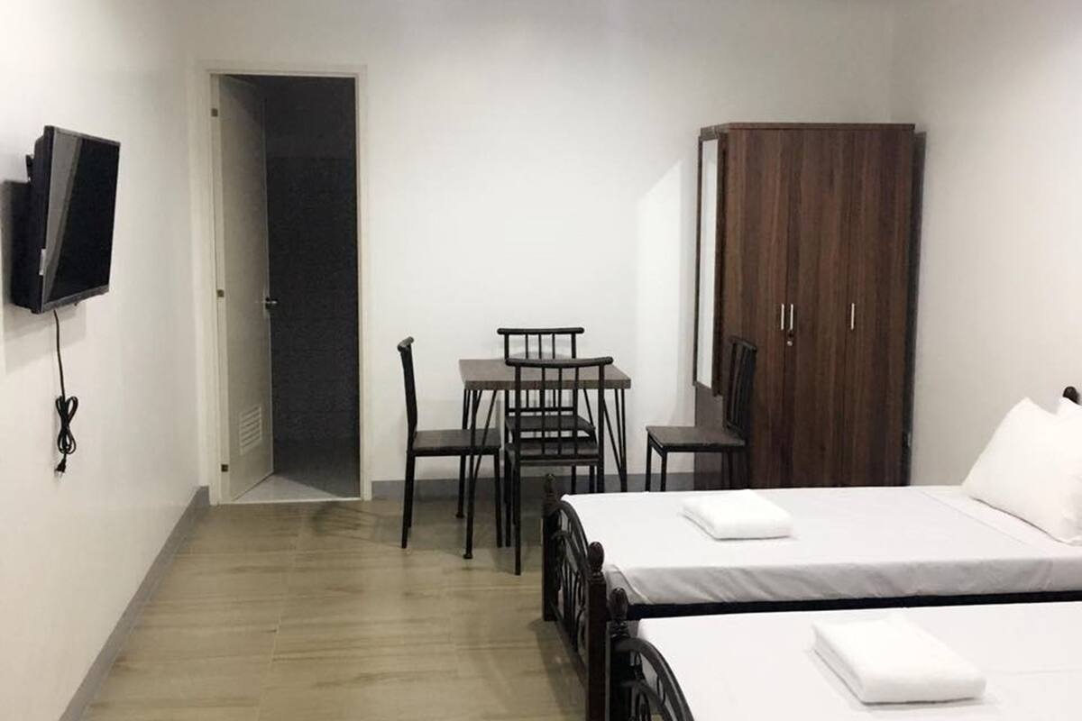 Blackout curtains, rollaway beds, free WiFi, bed sheets