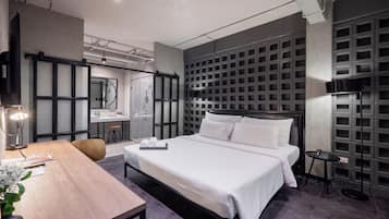 Desk, free WiFi, bed sheets