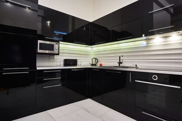 Apartment, 2 Doppelbetten, Nichtraucher | Eigene Küche | Wasserkocher