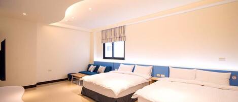 Desk, blackout curtains, rollaway beds, free WiFi