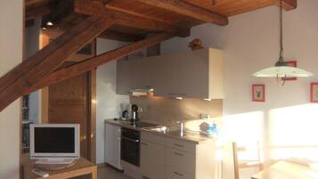 Apartment | Private kitchen | Fridge, oven, stovetop, coffee/tea maker