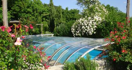 Penthouse, jardin sub-méditerranéen, situation panoramique, piscine, cours d'art