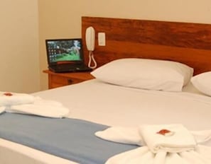 Blackout drapes, WiFi (free), bed sheets