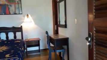 Desk, free WiFi, bed sheets