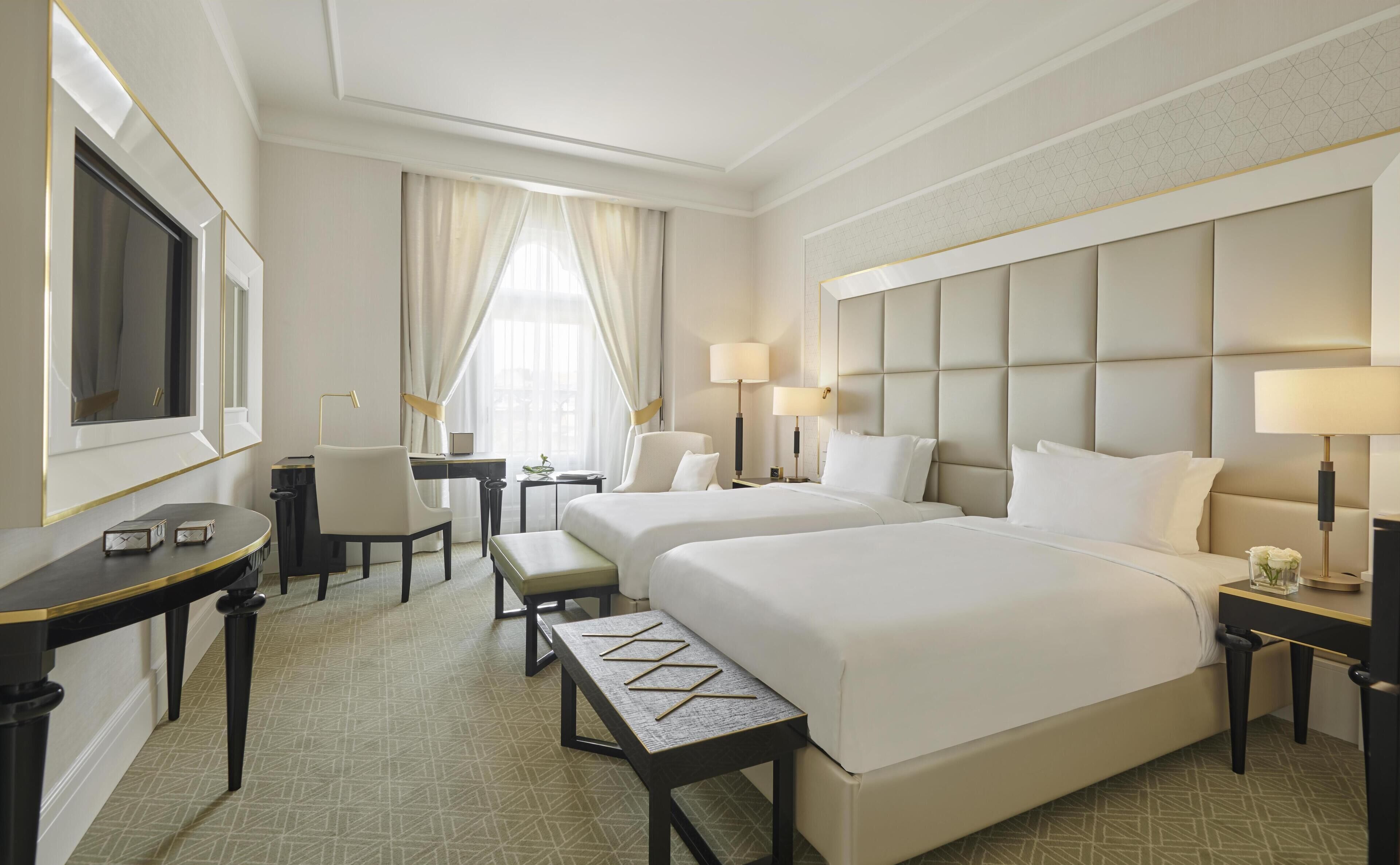 Premium Room, 2 Twin Beds, City View | Egyptian cotton sheets, premium bedding, pillowtop beds, minibar