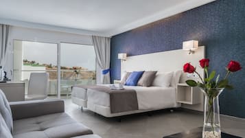 Deluxe Twin Room, Multiple Beds, Balcony, Partial Sea View | 1 bedroom, in-room safe, free WiFi, bed sheets