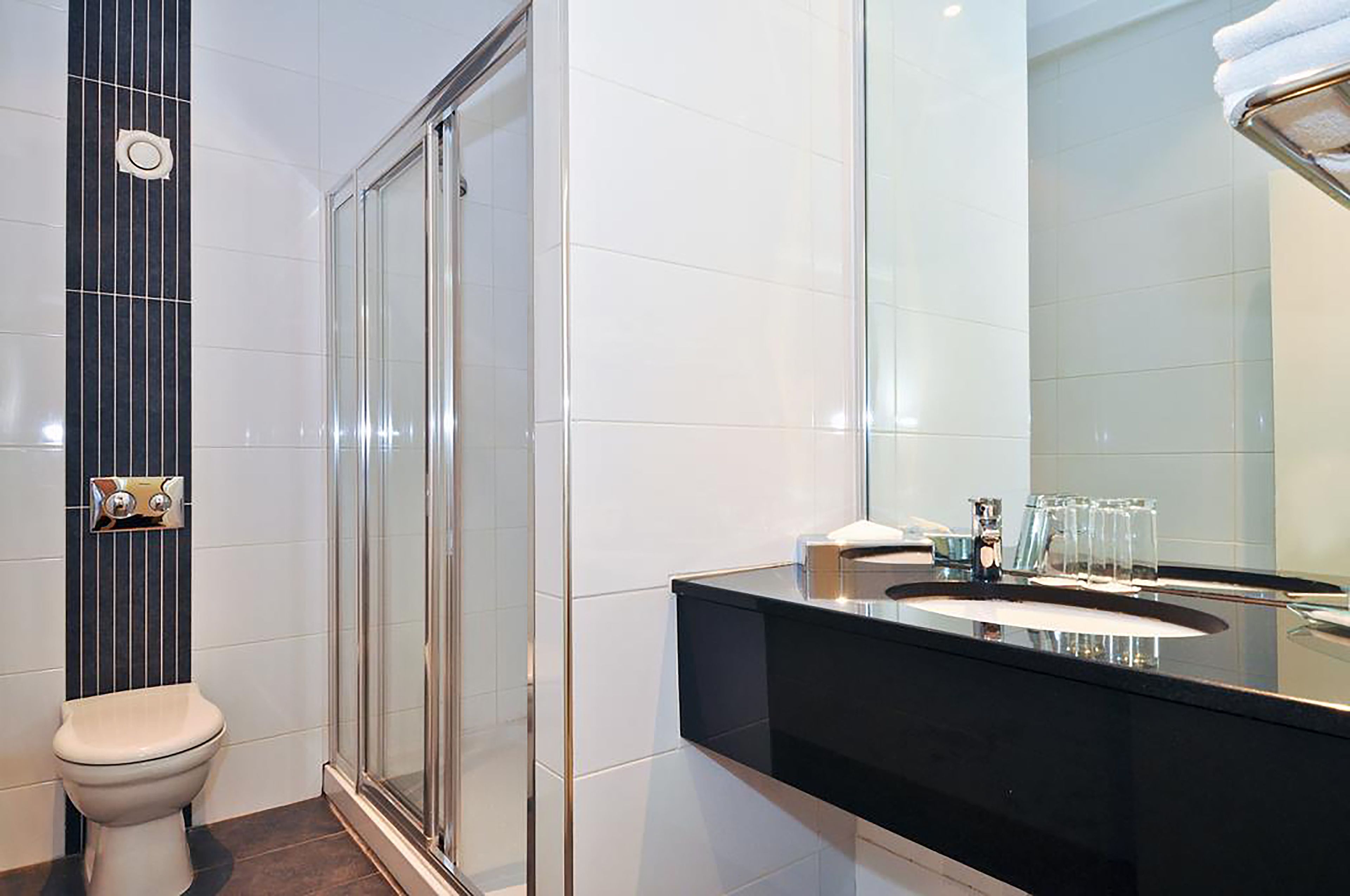 free toiletries, hair dryer, towels