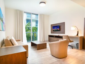 Deluxe Condo, Non Smoking, Kitchen | Living area - CH Luxury Condos & Studios On The Beach (Hollywood)
