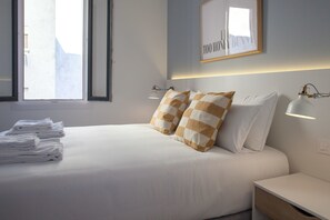 Familie appartement, 2 slaapkamers | Luxe beddengoed, donzen dekbedden, bedden met traagschuimmatras