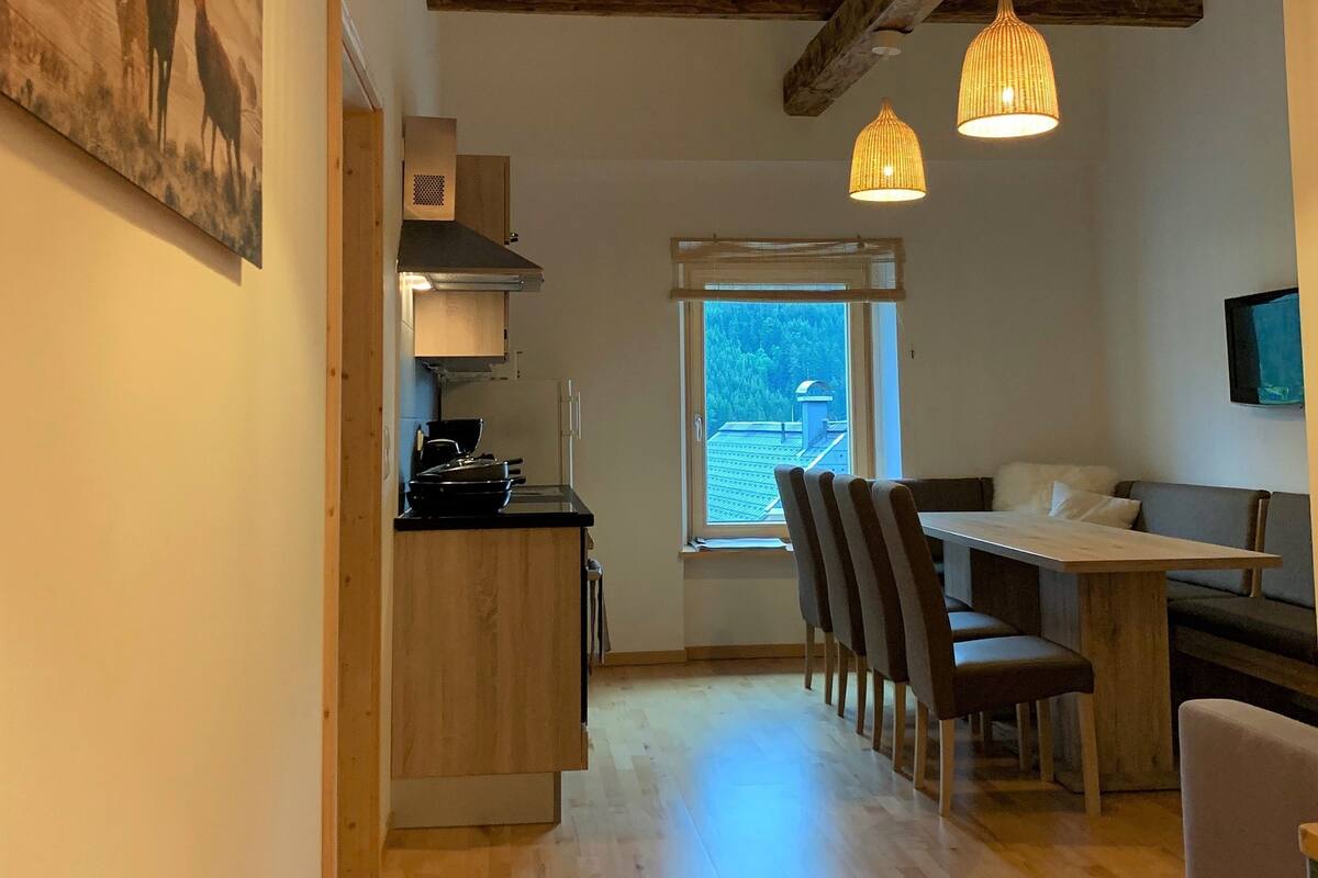 Apartment ([9] excl. 108 € cleaning fee per stay) | Private kitchen | Coffee/tea maker, fridge, microwave, oven