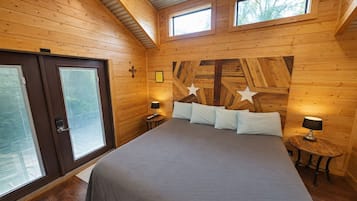 Hytte | 1 soverom, sengetøy av topp kvalitet og individuelt dekorert