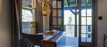 At DuPont Forest - Newer cabin designed for relaxation and comfort.