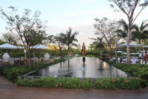 Outdoor banquet area