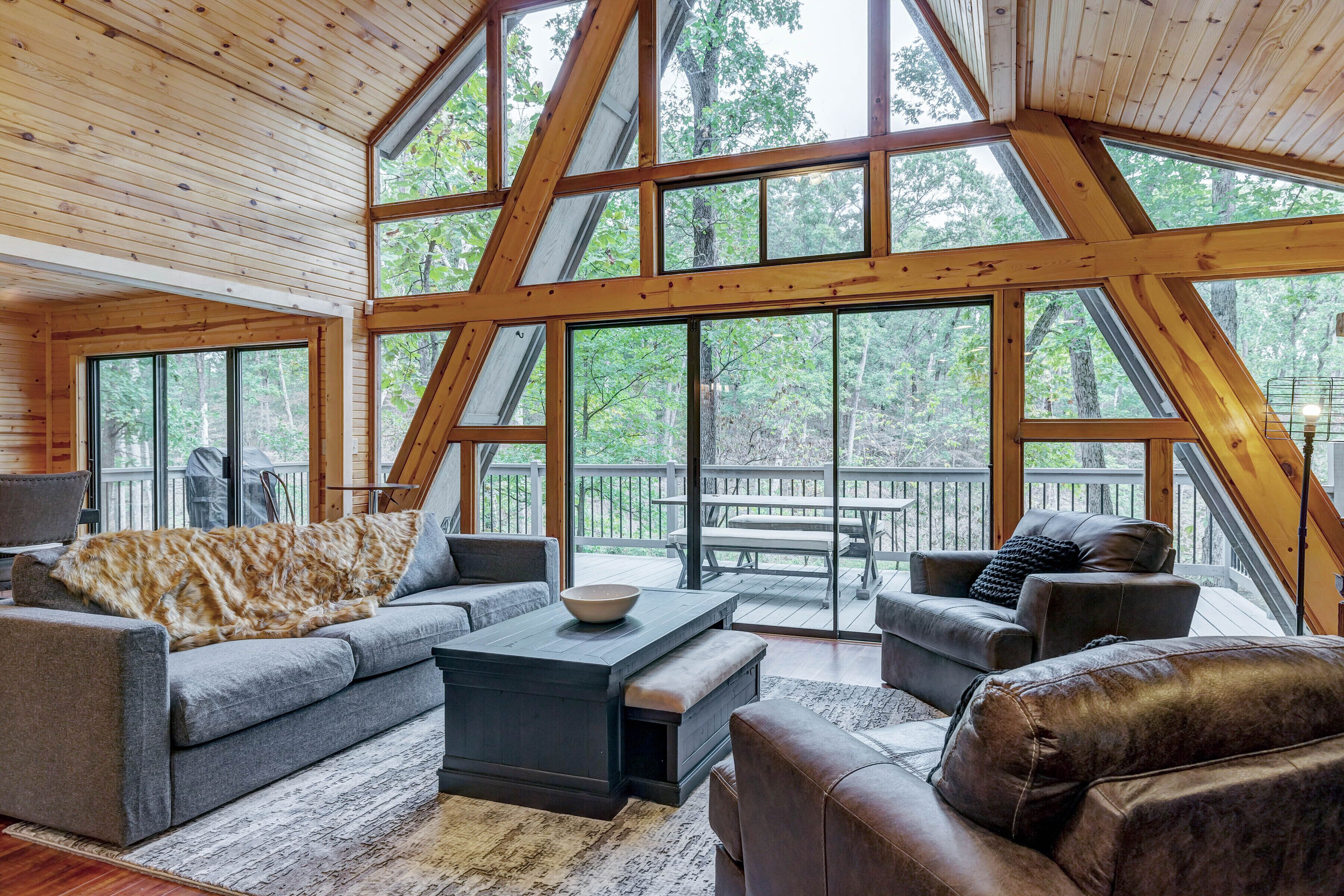 Waterside Cottage by Sarah Bernard with Firepit, Private Dock, and Hot Tub