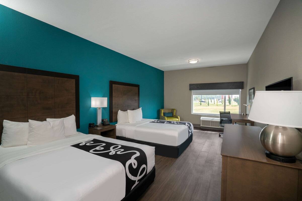 room, 2 queen beds, accessible, non smoking | pillow-top beds, desk, iron/ironing board, free wifi