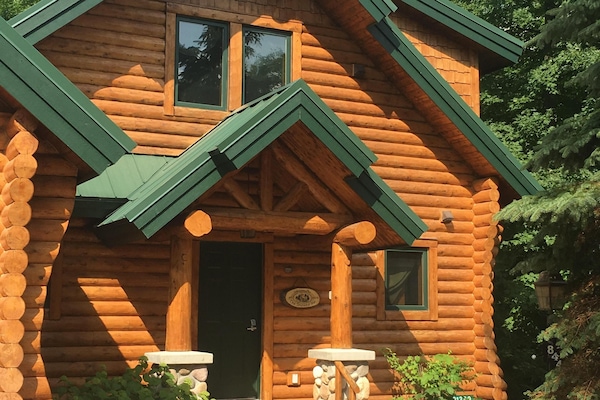 Front of Cabin in Summer