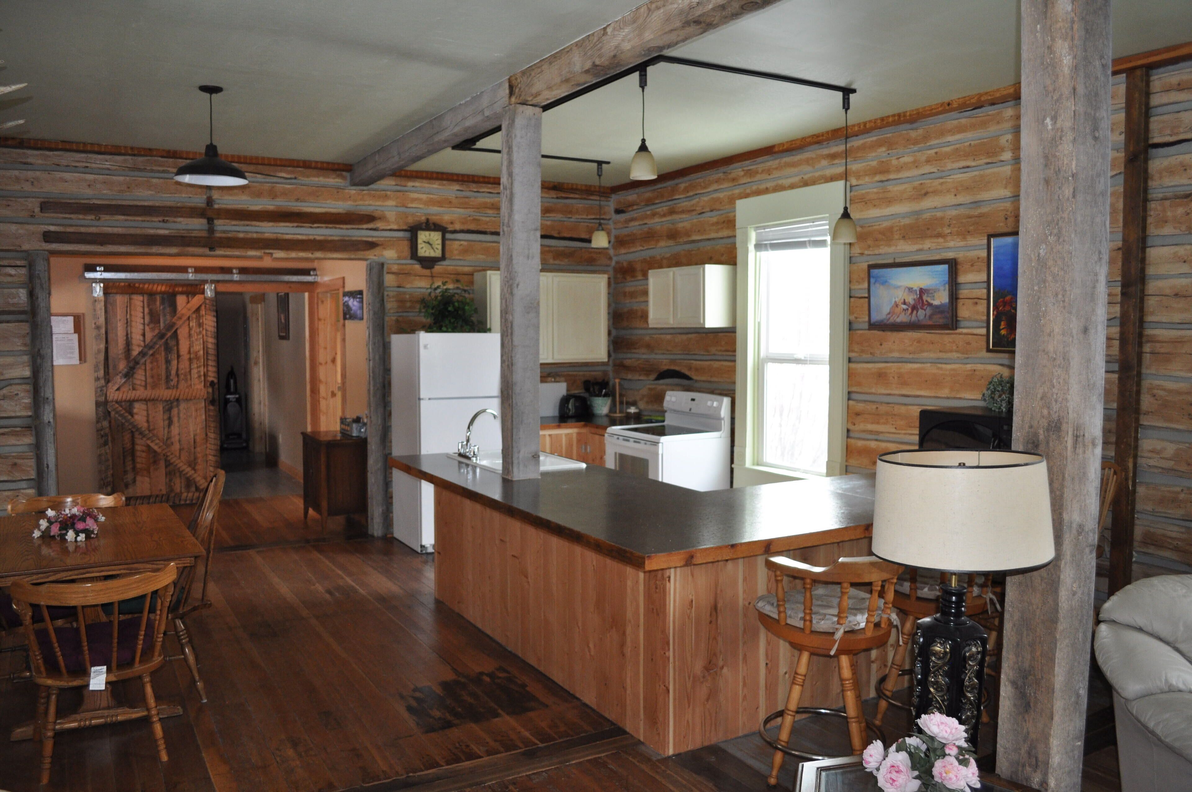 The Original Logs On The Inside Walls Make This A Cozy Montana Getaway.