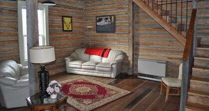 Alkuperäinen kirjautuu sisäseinät Tee Tämä kodikas Montana Getaway.